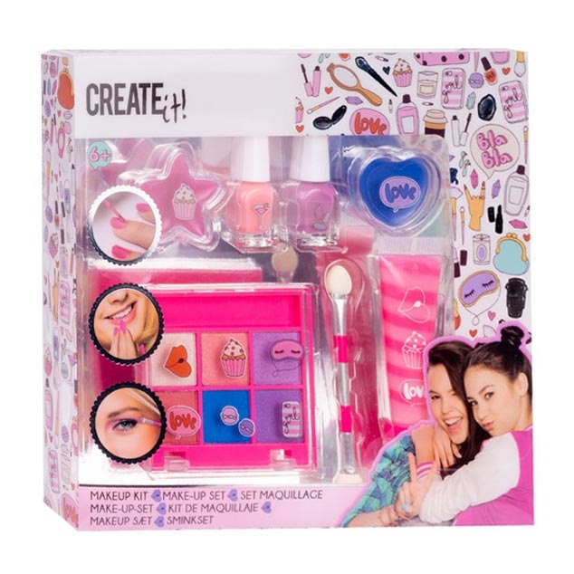 Make up, makijaż dla dzieci, zestaw do makijażu turkusowy i fioletowy, Create it